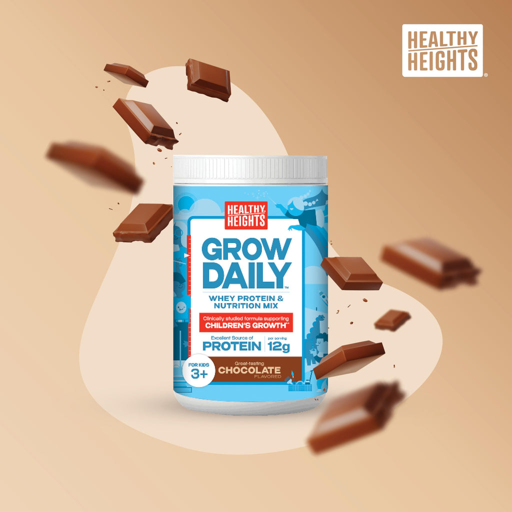 Healthy Heights Grow Daily Kids Protein Drink Mix Chocolate - 10.9 oz - image 2