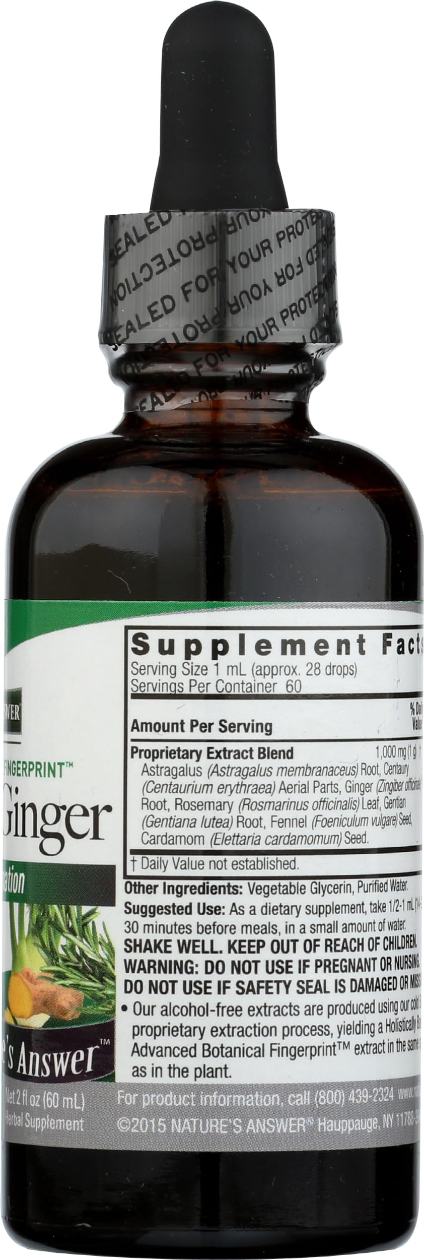 Nature's Answer Alcohol-Free Bitters with Ginger - 2 Fl Oz - image 5