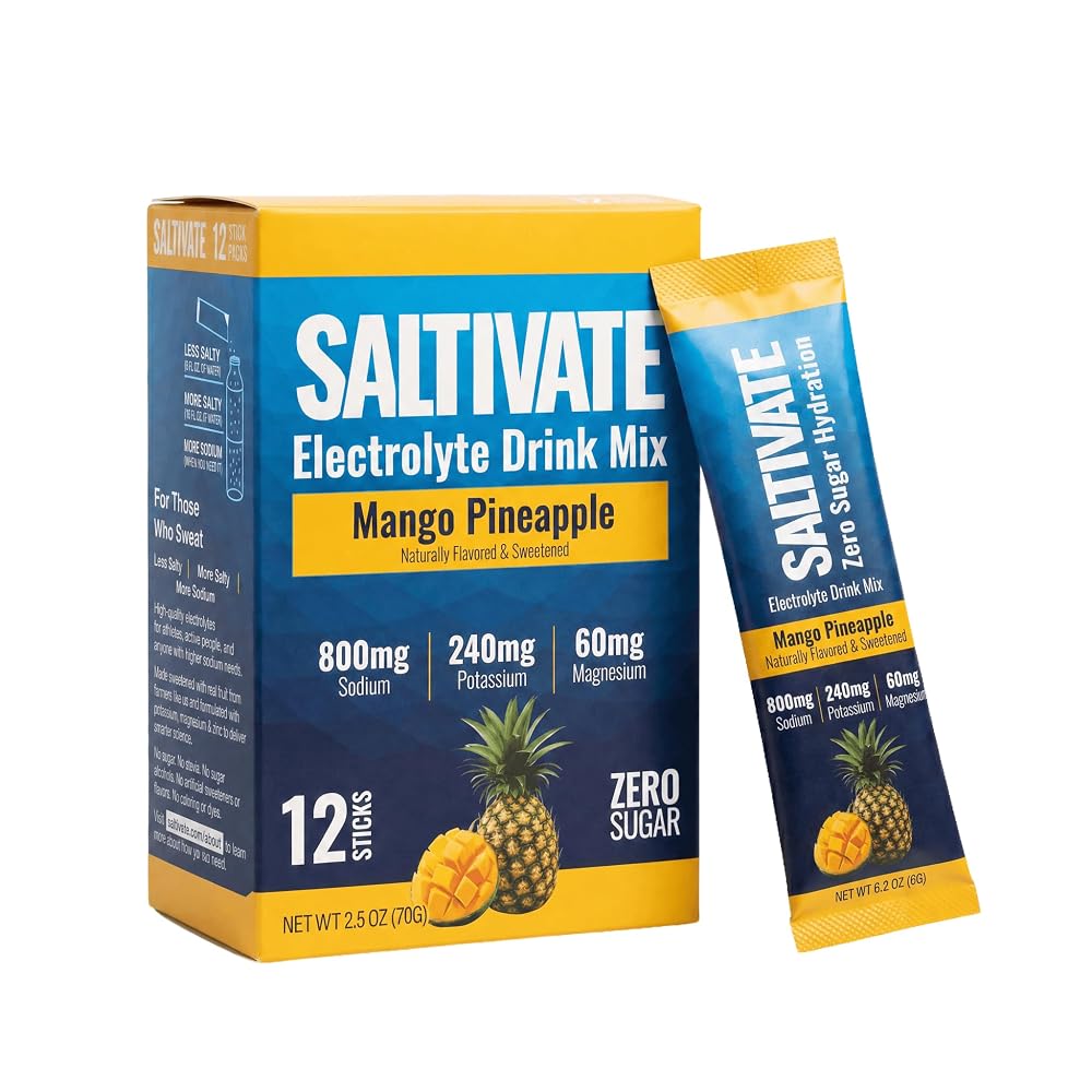 Saltivate Electrolytes Powder, Sugar Free, 800mg Sodium