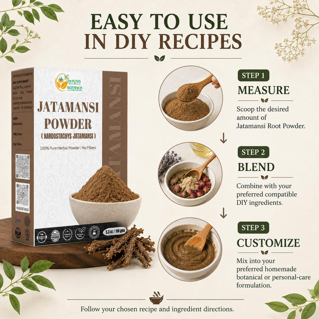Herbs Botanica Jatamansi Root Powder for Hair Growth - 150g - image 5