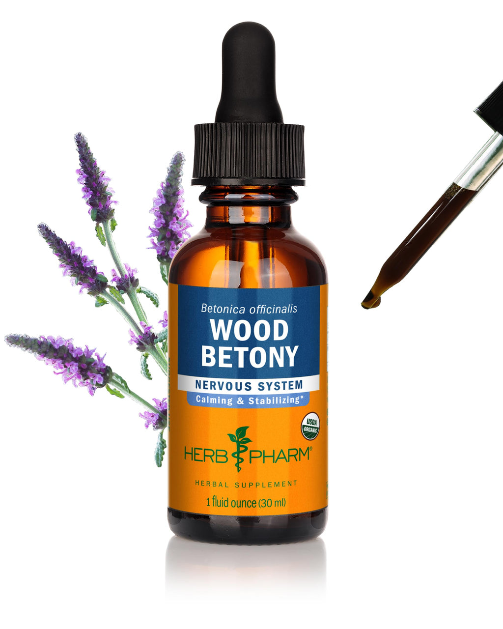 Herb Pharm Certified Organic Wood Betony Liquid Extract - 1 Fl Oz