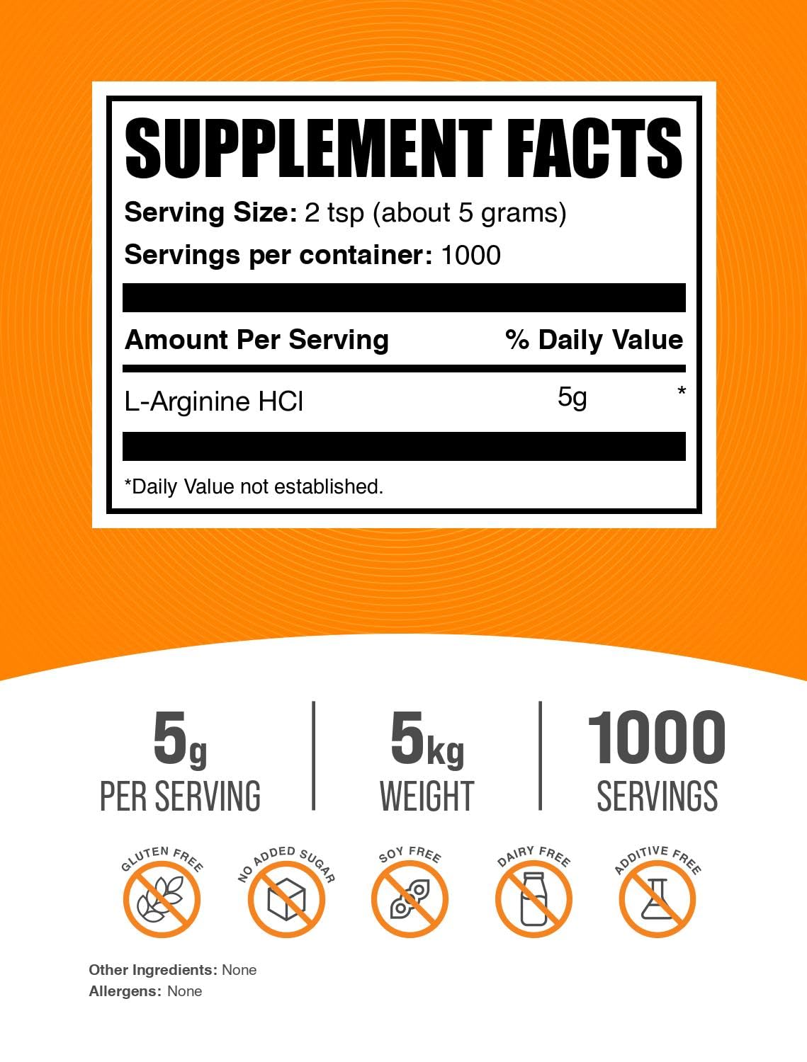 BulkSupplements.com L-Arginine HCL Powder