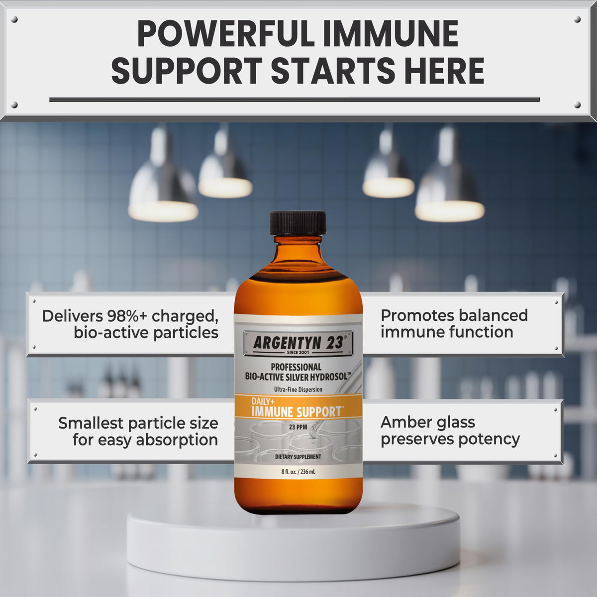 Argentyn 23 Professional Colloidal Silver Immune Support - 8 fl oz - image 2
