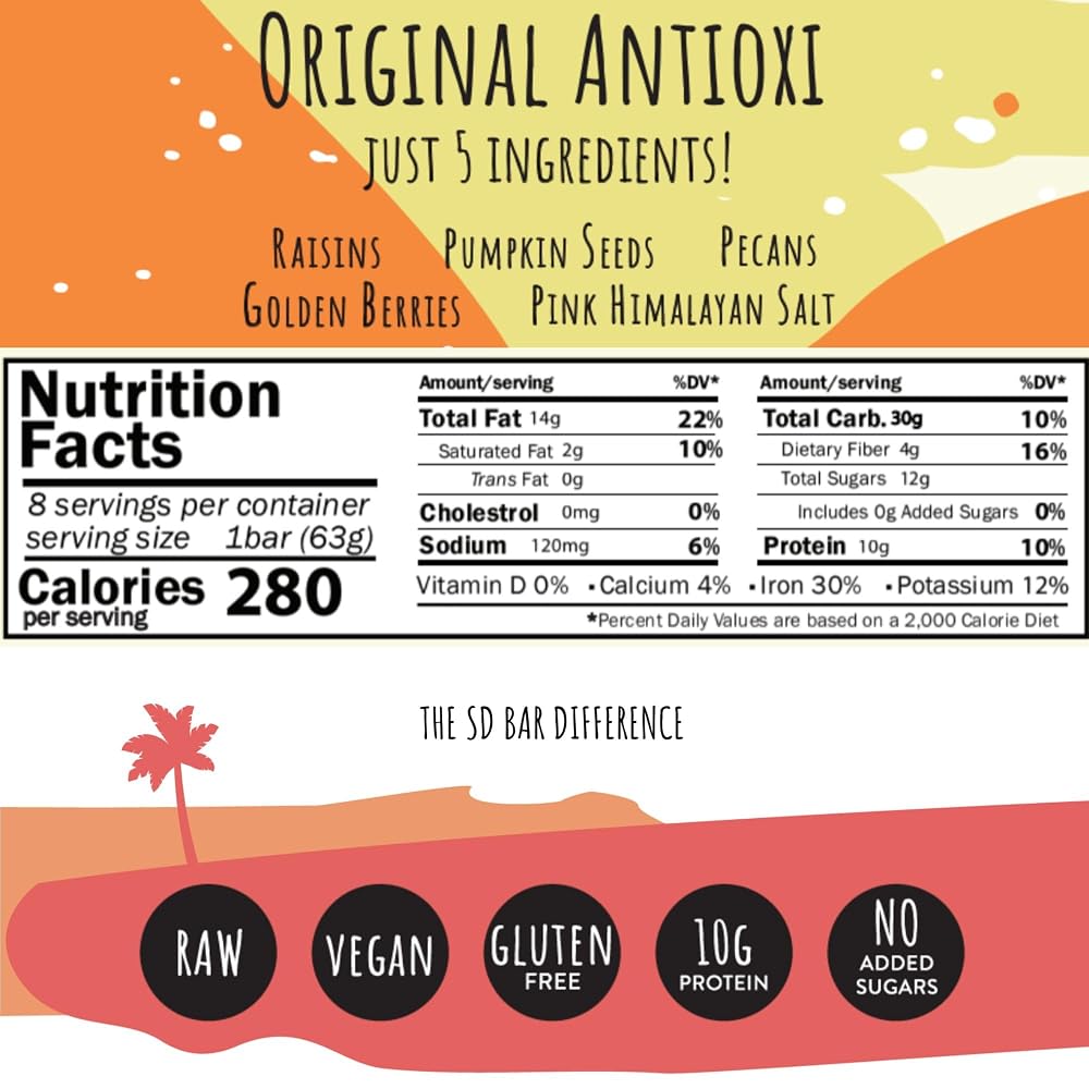 SAN DIEGO BAR Vegan, Healthy All-Natural Energy & Performance Meal Bar - image 9
