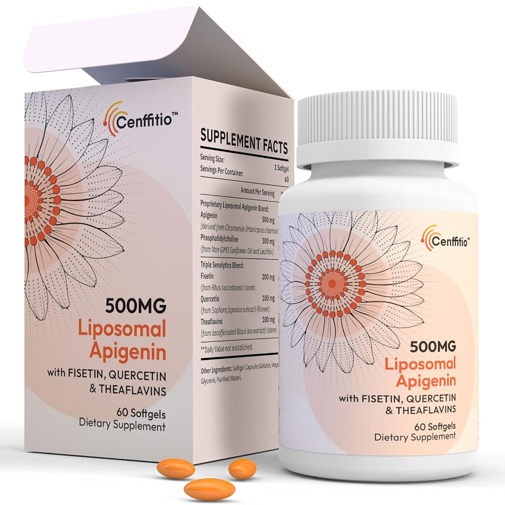 Cenffitio Liposomal apigenin 500mg Softgels - Optimal Apigenin