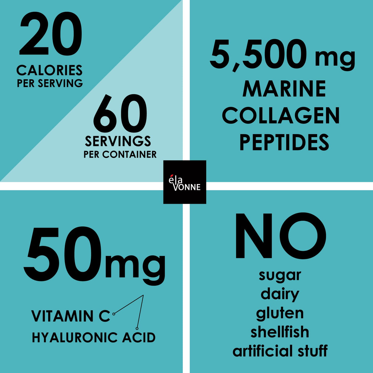 E´LAVONNE Amino Collagen C Marine Collagen Powder - 180 Scoops - image 4