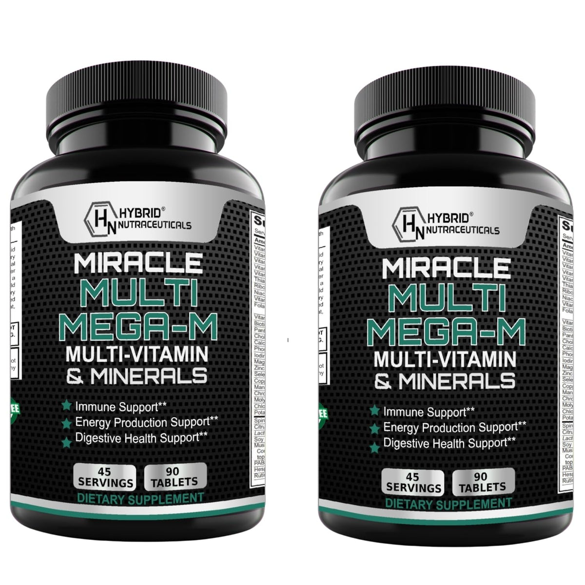 Hybrid Nutraceuticals MEGAV-1 Multivitamin with Probiotics - 180 Tablets