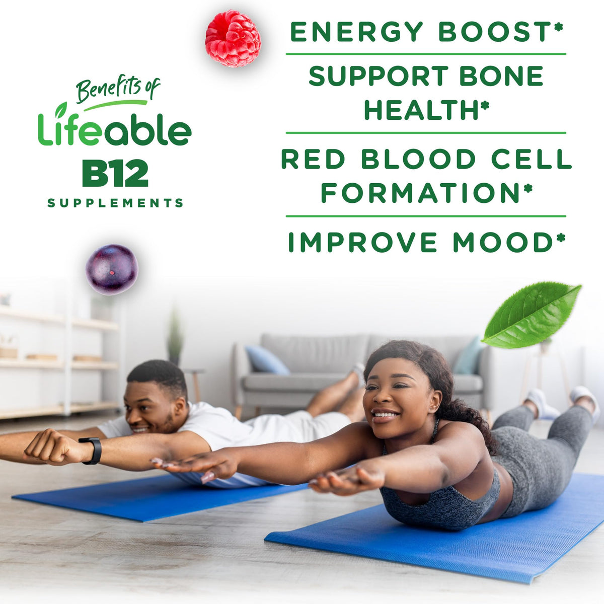 Lifeable Sugar Free Vitamin B12 1000 mcg Gummies - 90 Count - image 3