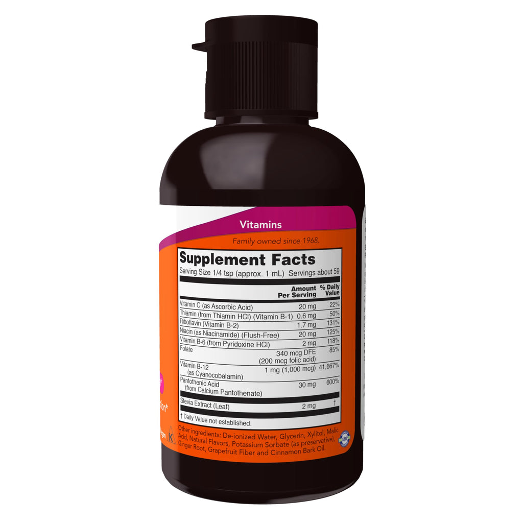 NOW Supplements Vitamin B-12 Complex Liquid for Energy - 2 oz - image 2
