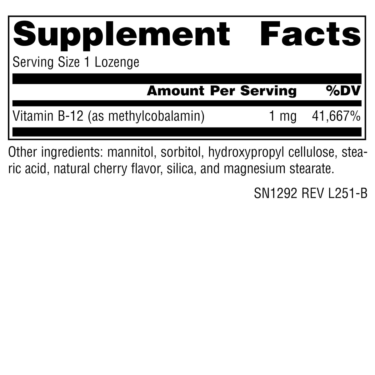 Source Naturals B12 Methylcobalamin - 60 Lozenges - image 2