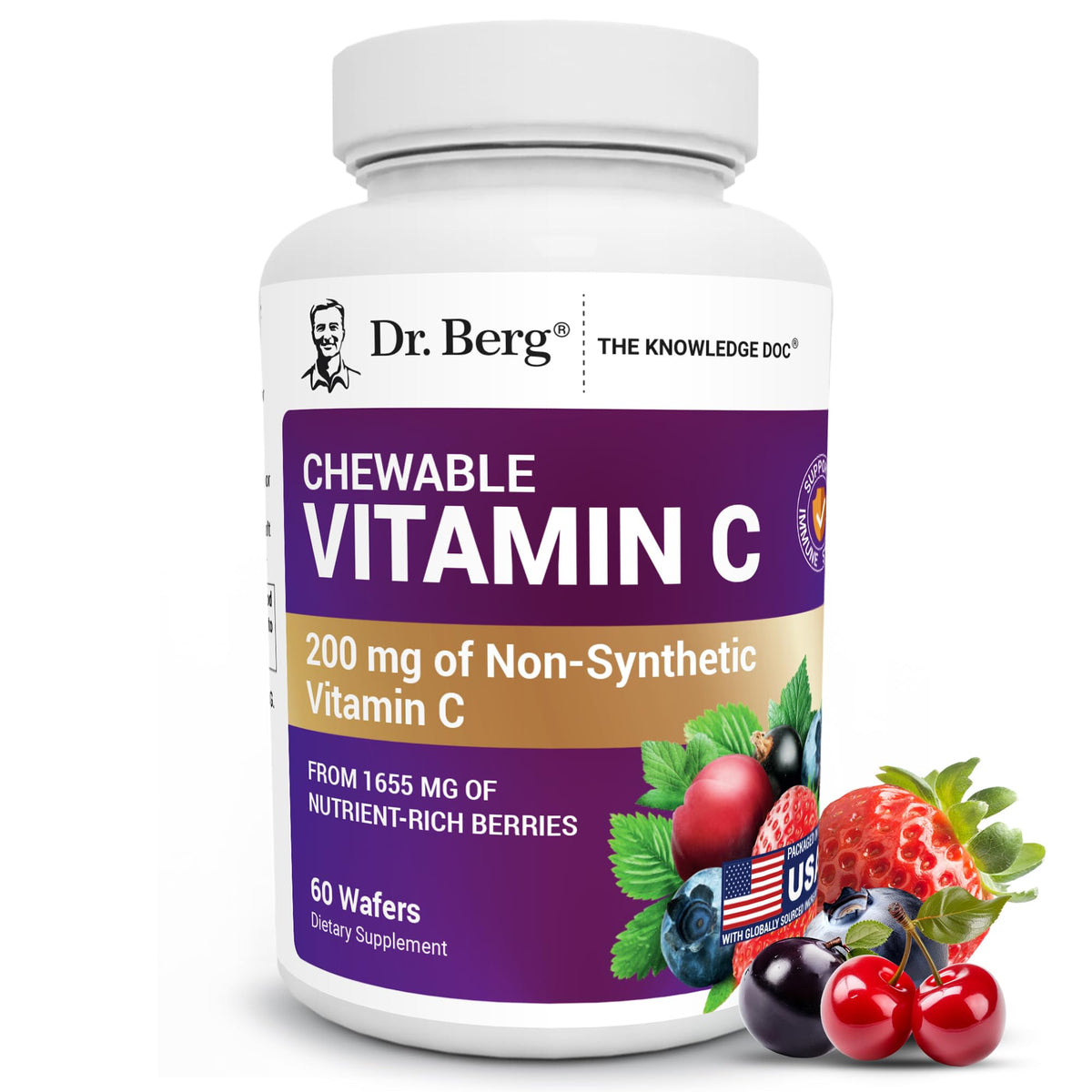 Dr. Berg Chewable Vitamin C Complex - 60 Wafers