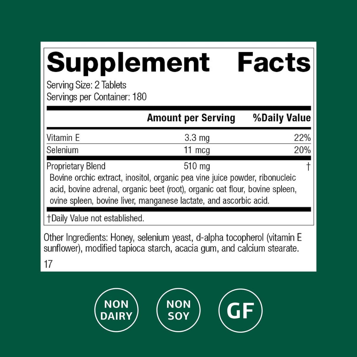 Standard Process Cataplex E Thyroid & Endocrine Support - 360 Tablets - image 2