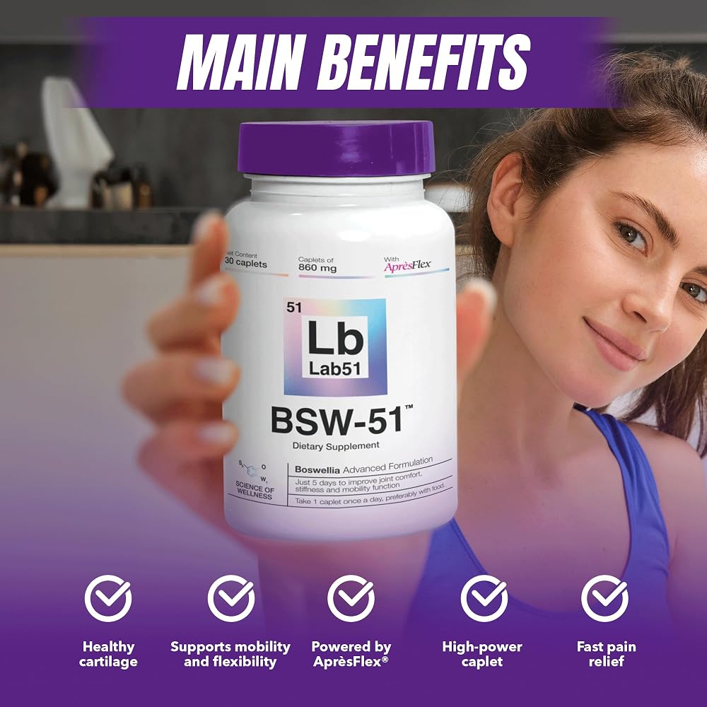 Lab51 Boswellia Serrata Joint Support with Hyaluronic Acid - 30 Capsules - image 3