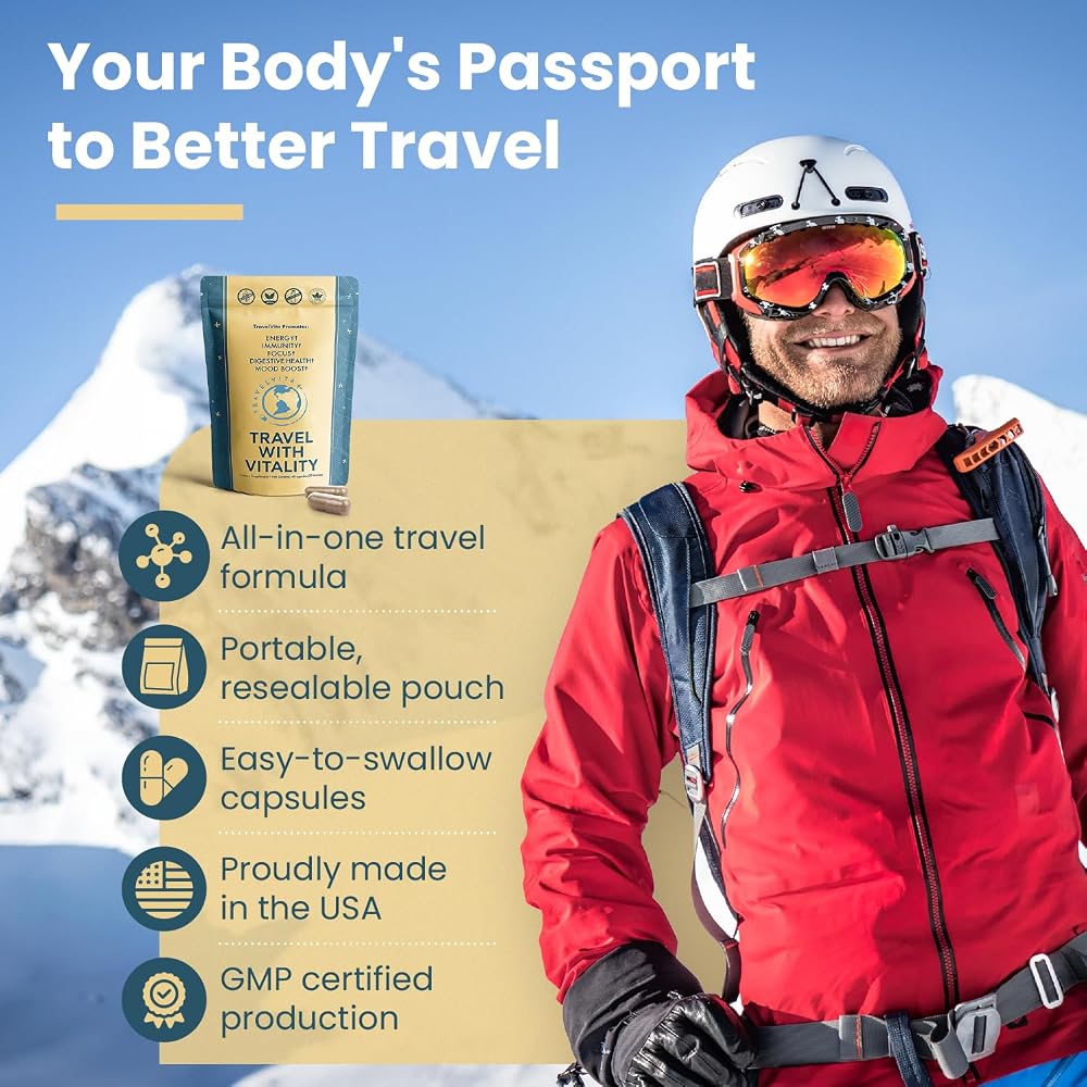 TravelVita Natural Travel Pills Jet Lag Relief - 60 Capsules - image 4