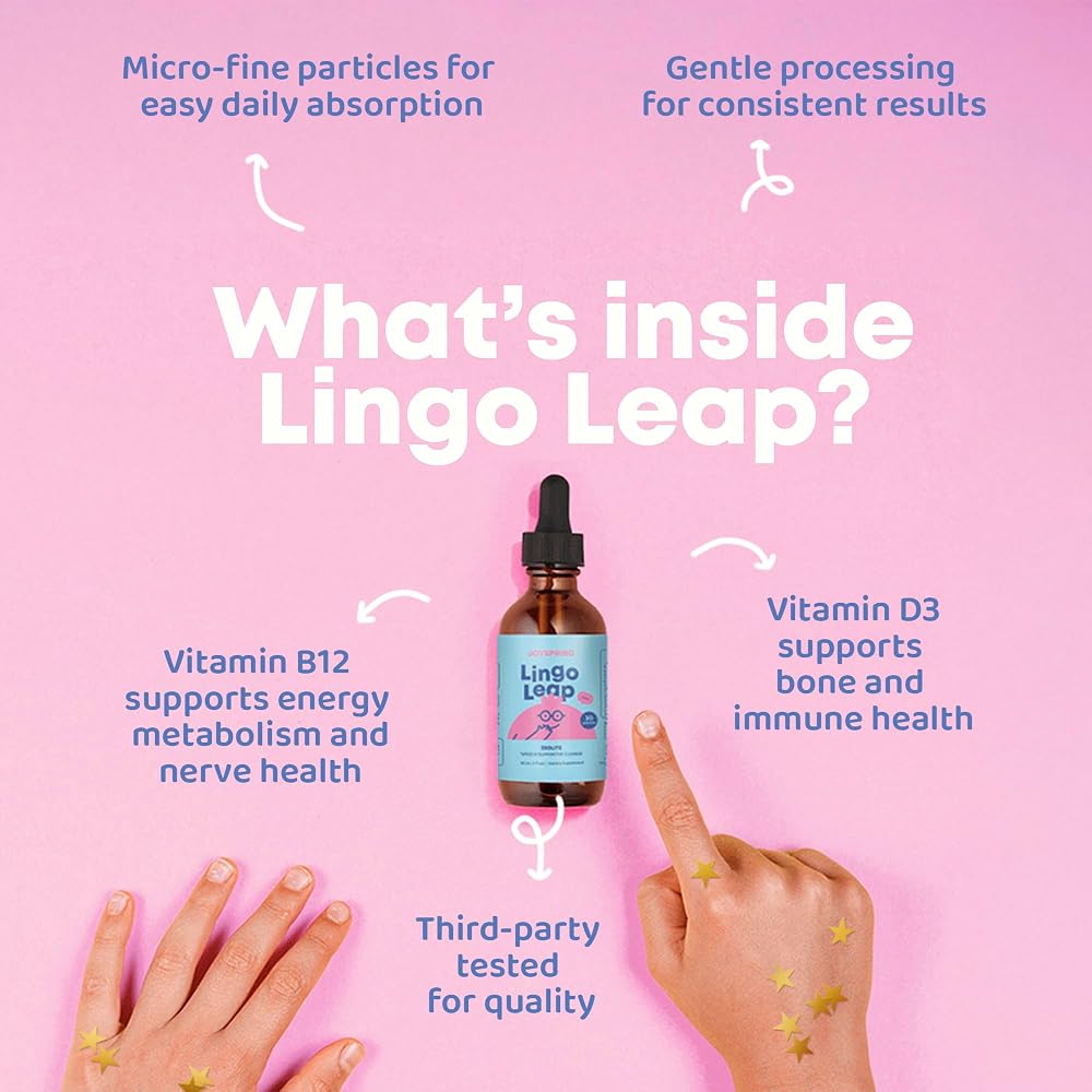 JoySpring LingoLeap Kids Zeolite Drops with B12 and D3 - 30 Servings - image 2
