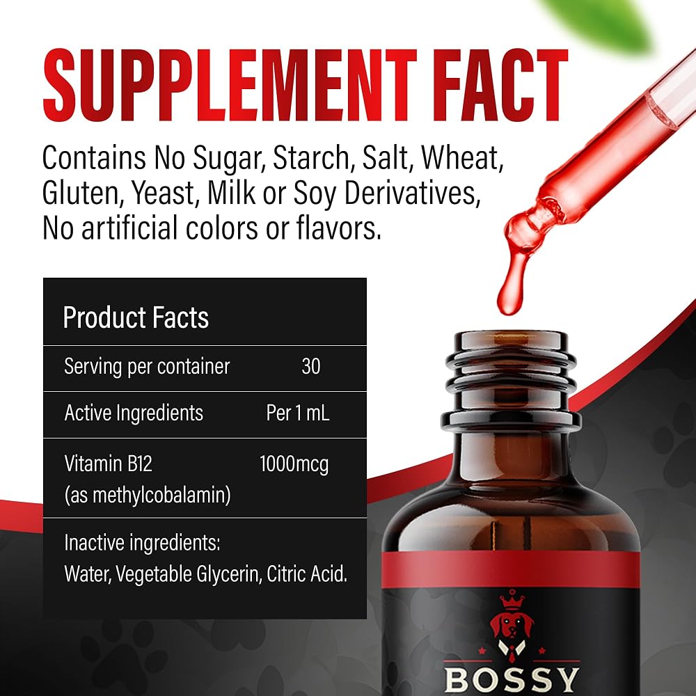 Bossy Pet Vitamin B12 Liquid Supplement for Dogs & Cats - 1 Fl Oz - image 5