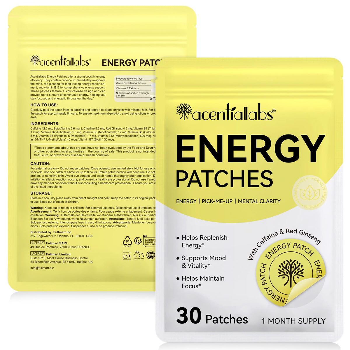 Generic Energy Patches with Caffeine & Red Ginseng - 30 Patches - image 2