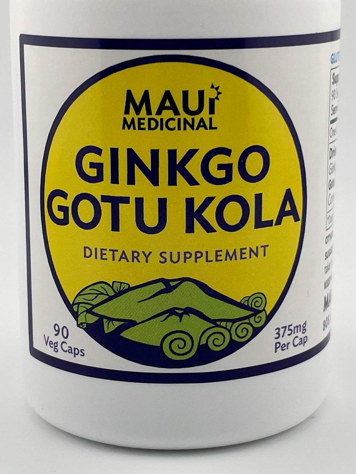Maui Medicinal Herbs Ginkgo & Gotu Kola Brahmi - 90 Vegetarian Capsules
