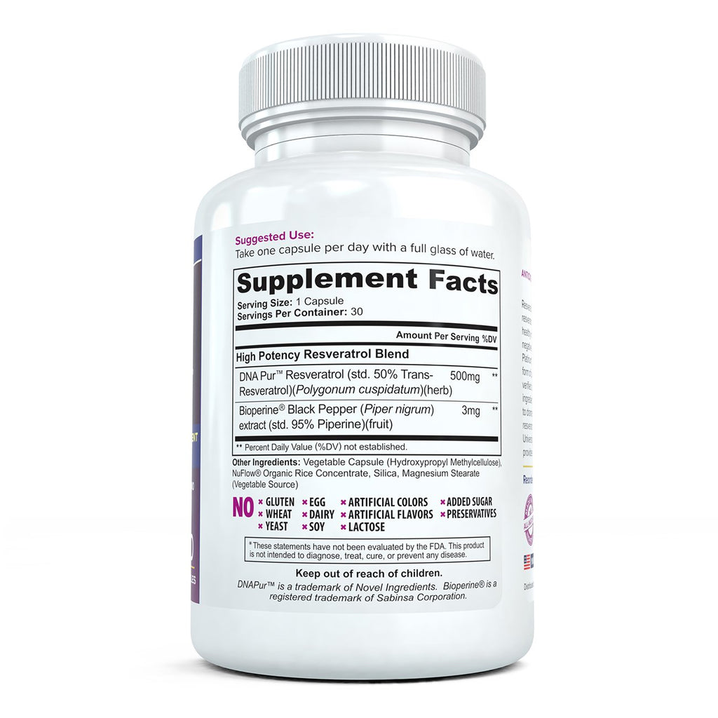 Vivid Health Nutrition Resveratrol Platinum Blend - 30 Capsules - image 6