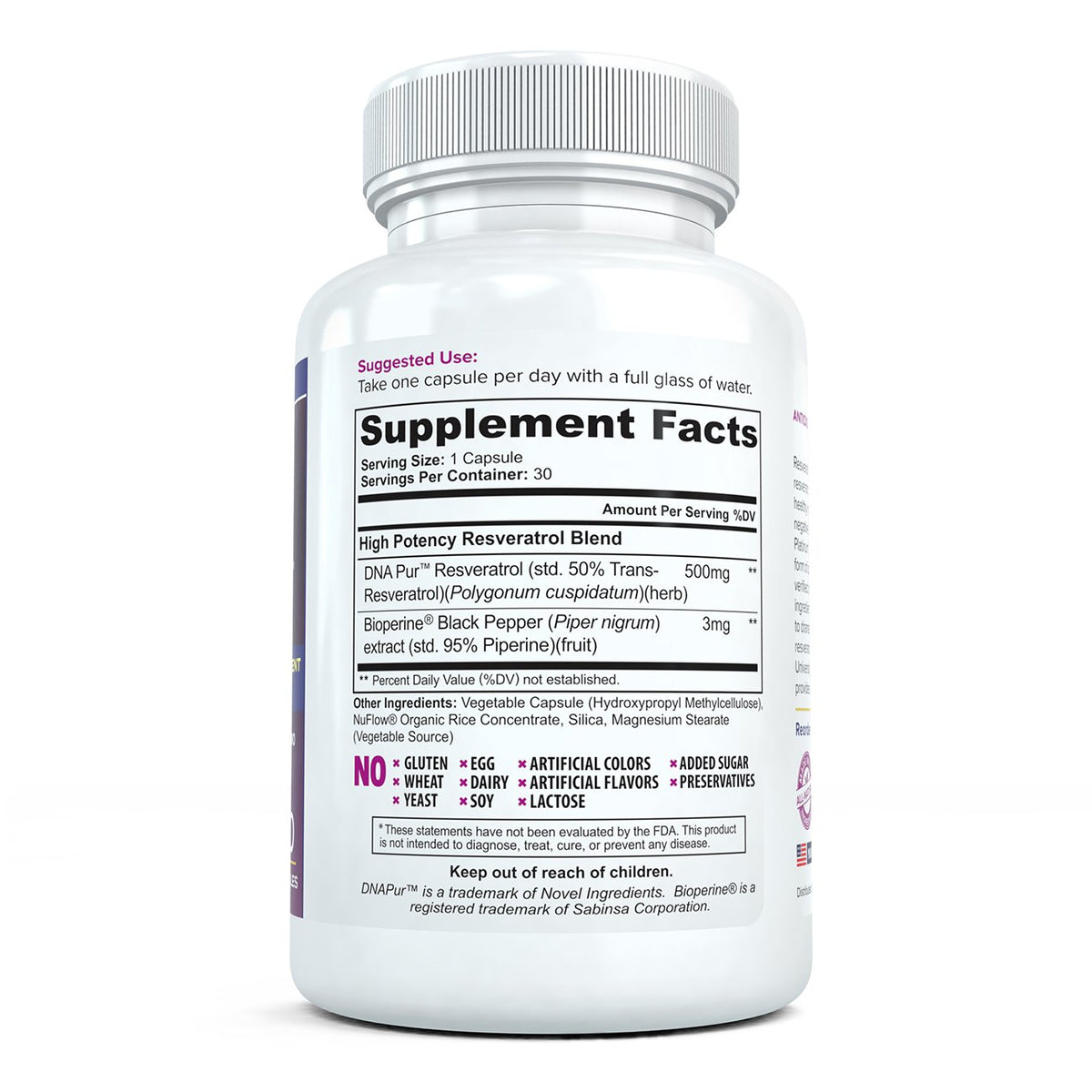 Vivid Health Nutrition Resveratrol Platinum Blend - 30 Capsules - image 6