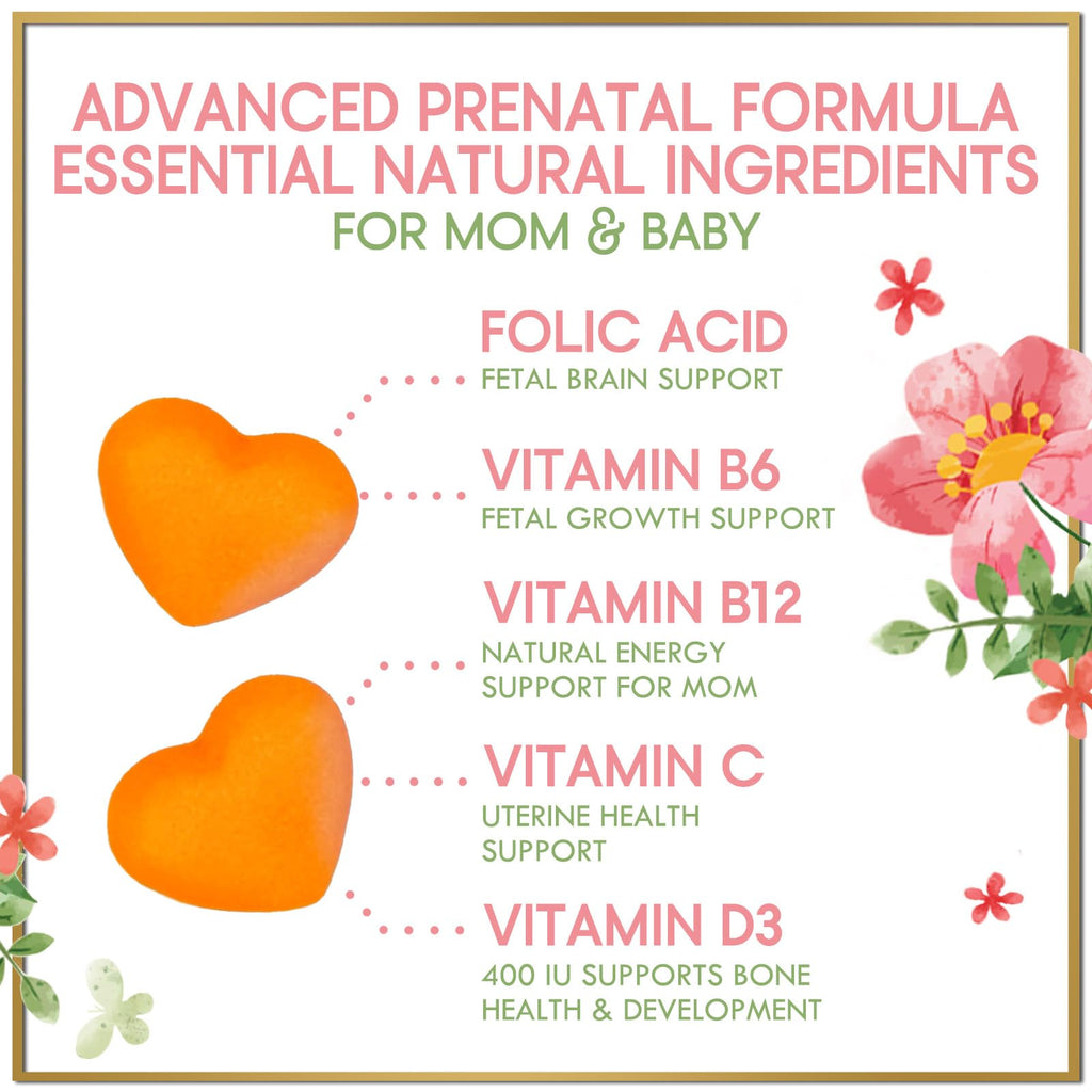 Hello Lovely! Prenatal Vitamins Multivitamin with DHA & Folic Acid - 60 Gummies - image 3