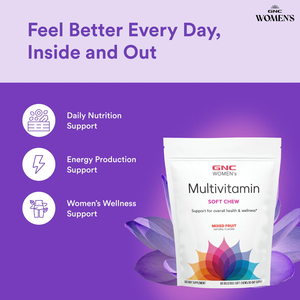 GNC Women's Multivitamin Soft Chews Mixed Fruit - 60 Count - image 3