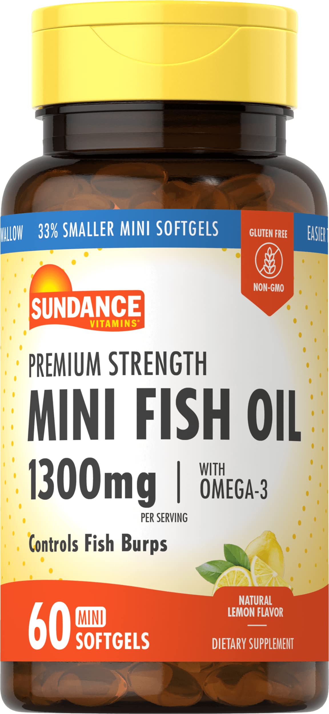 Sundance Vitamins Fish Oil 1300 mg Lemon Flavor - 120 Softgels