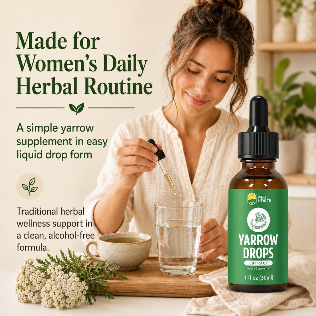 KingHealth Yarrow Herb Tincture Alcohol-Free Extract - 1 Fl Oz - image 4