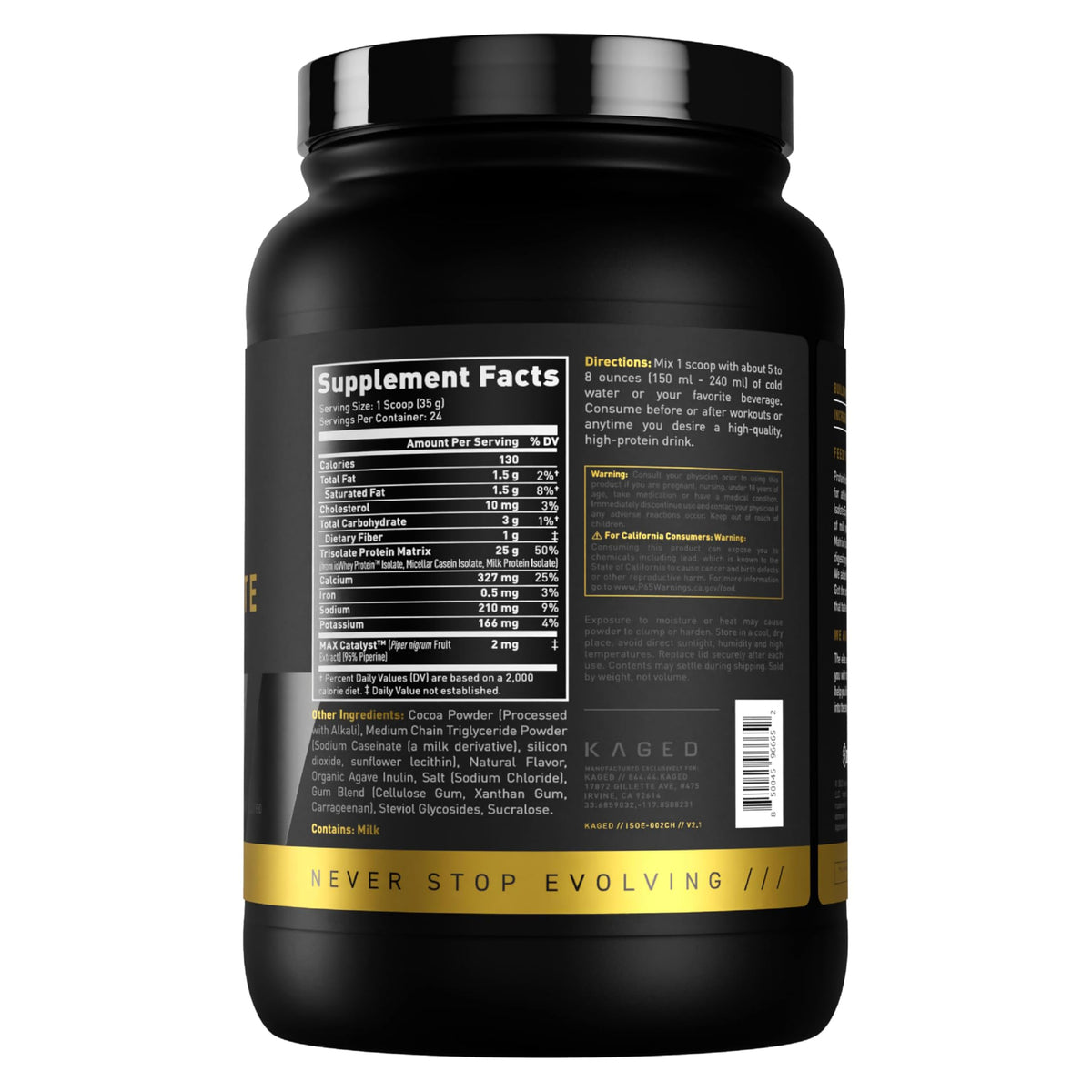 Kaged Whey Elite Protein Isolate Powder