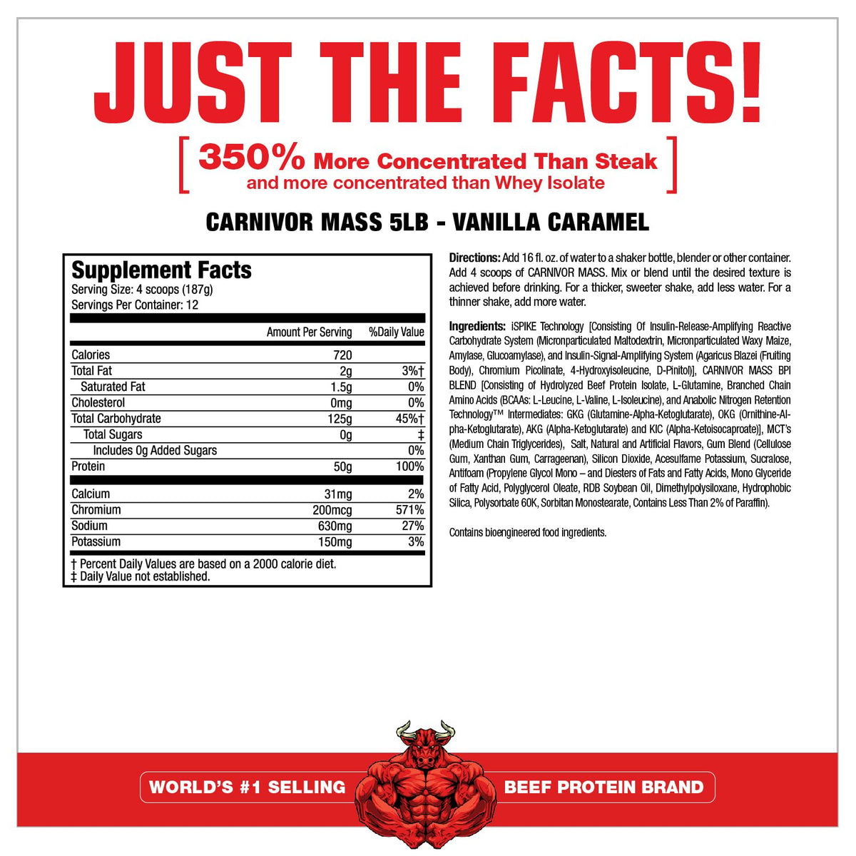 MuscleMeds Carnivor Mass Gainer Beef Protein Powder