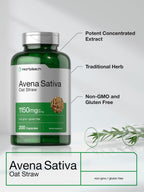 Horbäach Avena Sativa Extract Oat Straw - 200 Capsules - image 3