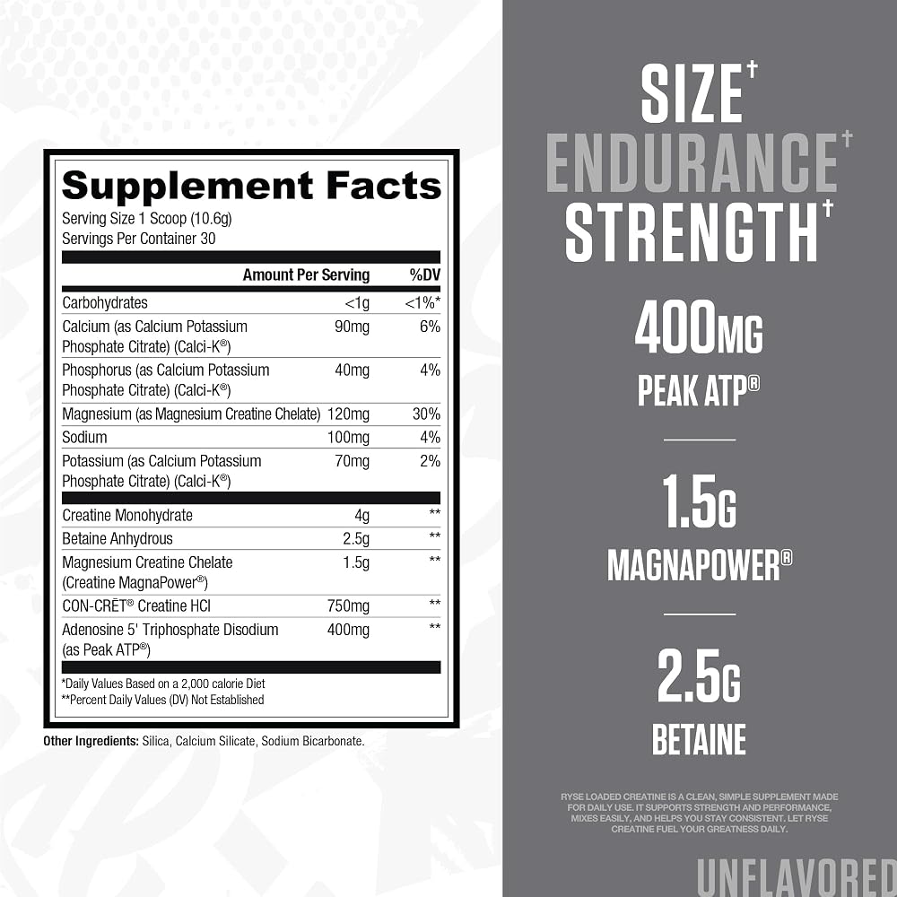 Ryse Loaded Creatine for Men & Women - 30 Servings