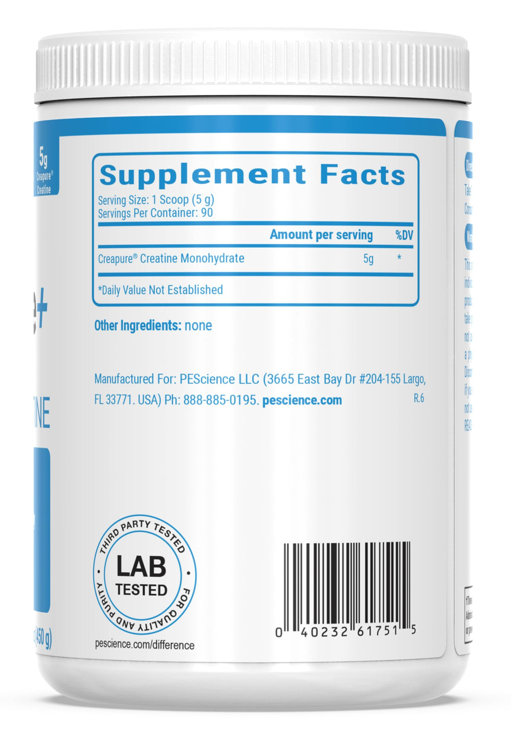 PEScience TruCreatine+ Creatine Monohydrate Powder - 90 Servings - image 6
