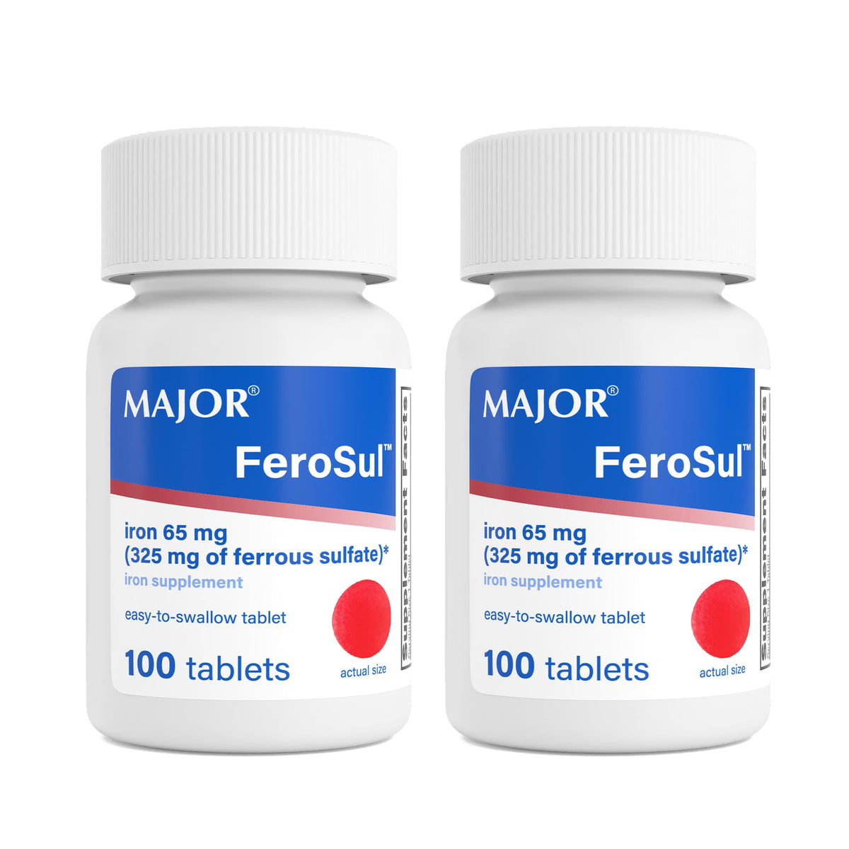 MAJOR Ferosul - Ferrous Sulfate 325mg Tablets with 65mg of Elemental