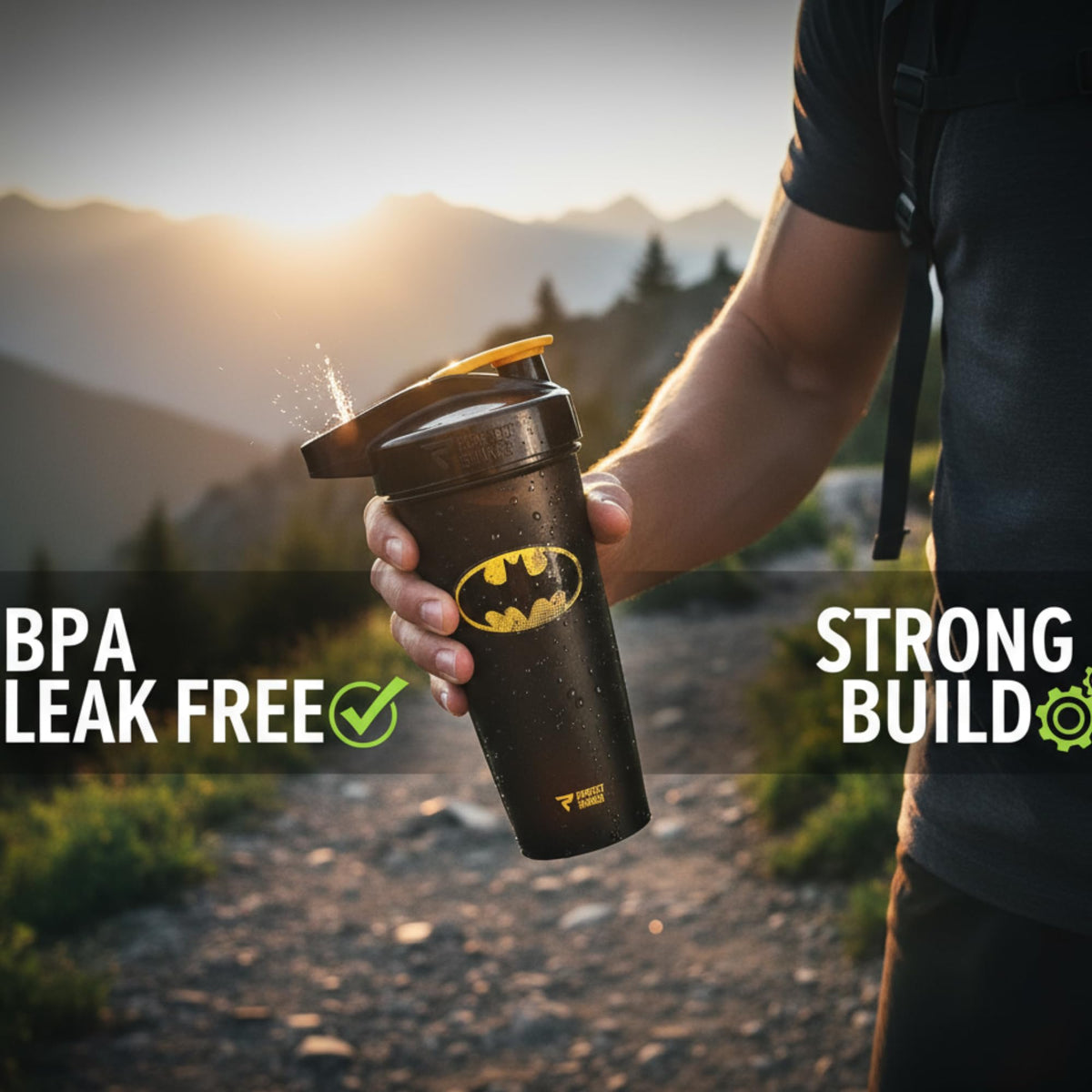 PerfectShaker ACTIV Batman DC Comics Shaker Bottle - 28oz - image 2