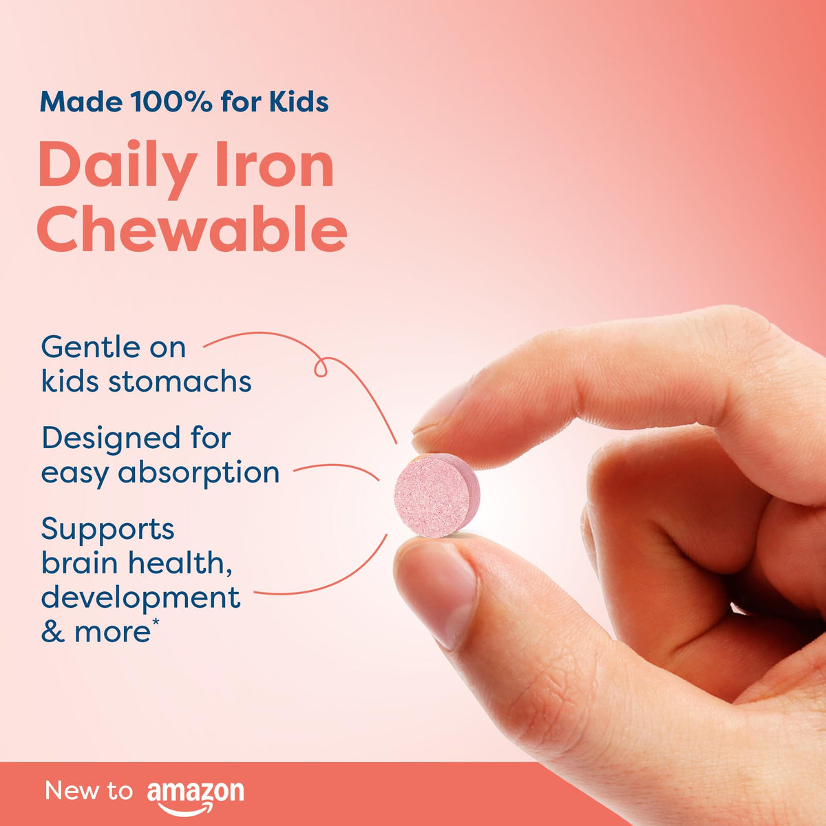 HIYA Iron Supplement for Kids Chewable - 30 Tablets - image 2