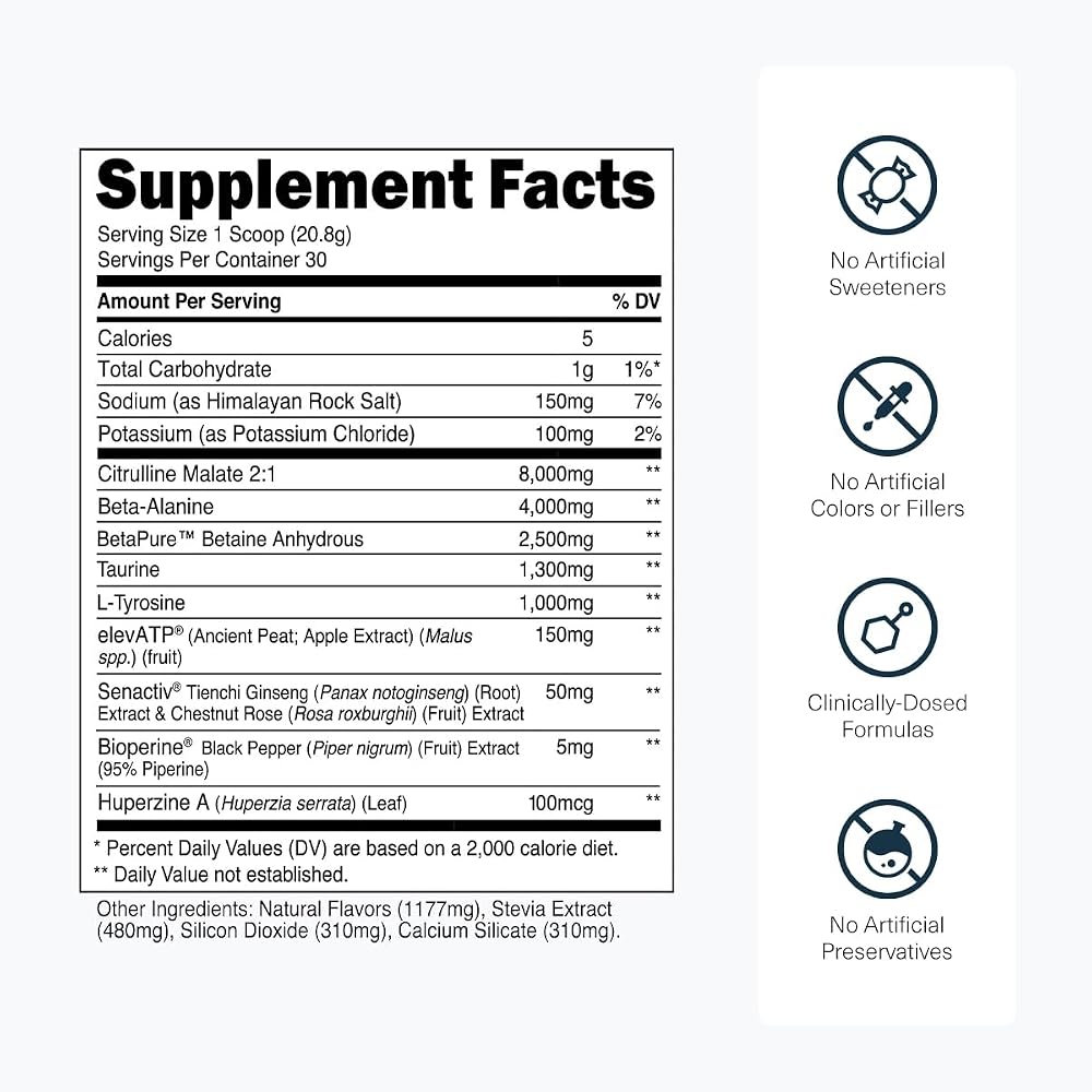 Transparent Labs Stim-Free Pre-Workout - Caffeine & Stim Free Pre