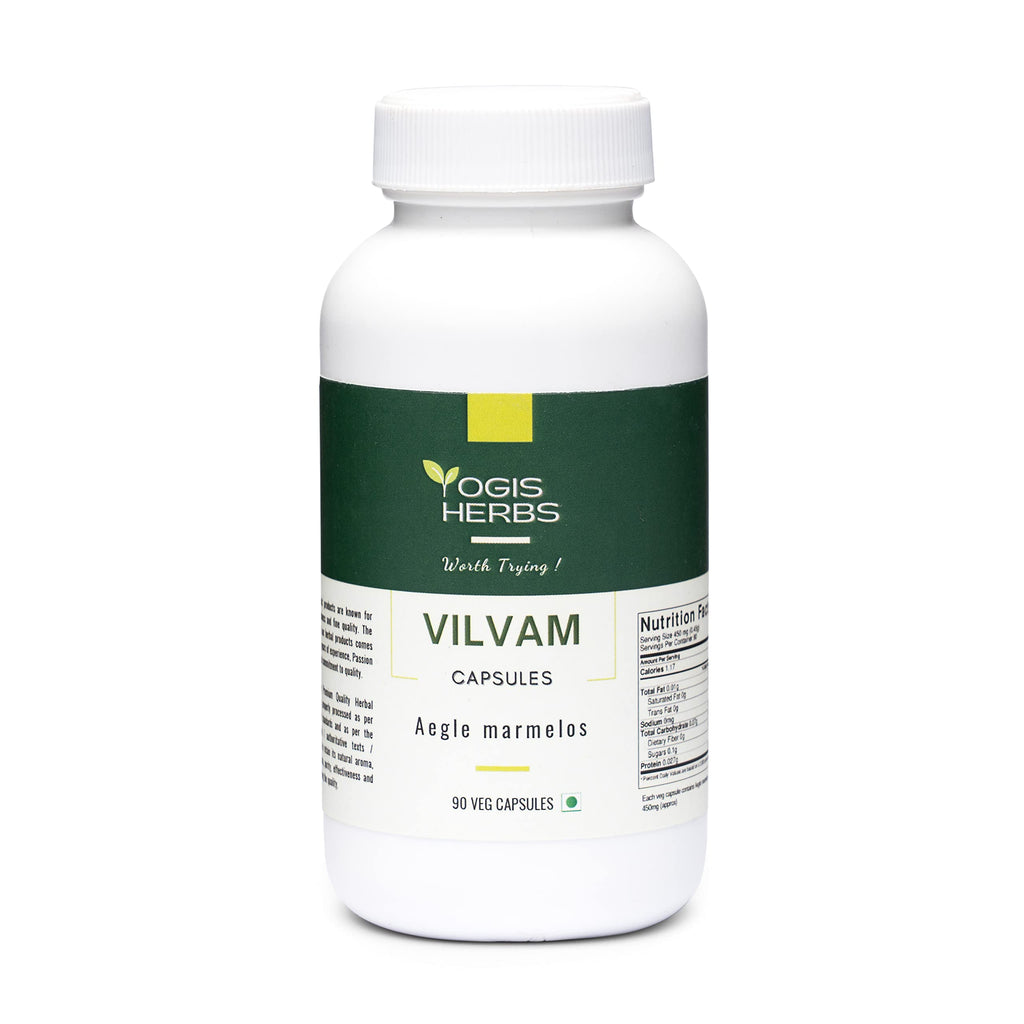 YOGIS HERBS Vilvam Capsules Aegle Marmelos - 90 Vegetarian Capsules