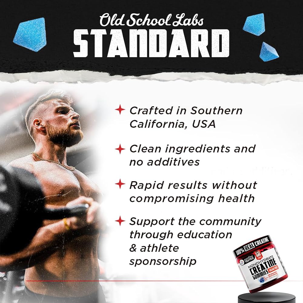 Old School Labs Creatine Monohydrate Gummies for Muscle & Strength