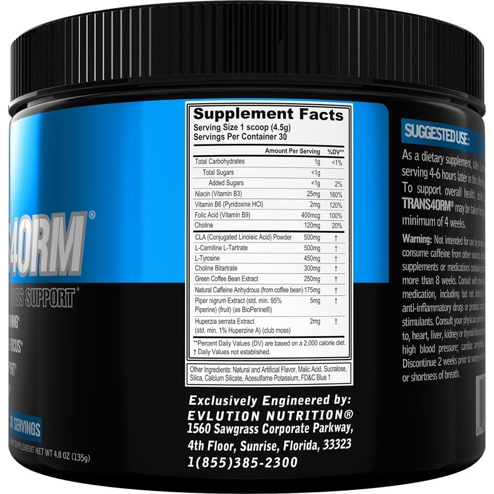 Evlution EVL Trans4orm Thermogenic Fat Burner Powder - 5.1 oz - image 2