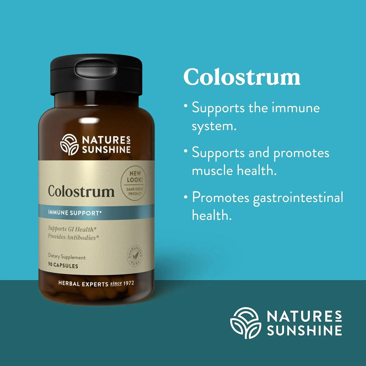 Nature's Sunshine Colostrum with Immune Factors - 60 Capsules - image 2