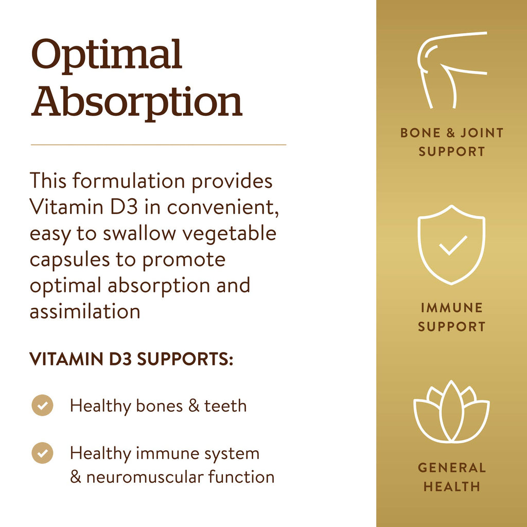 Solgar Vitamin D3 5000iu Vegetable Capsules