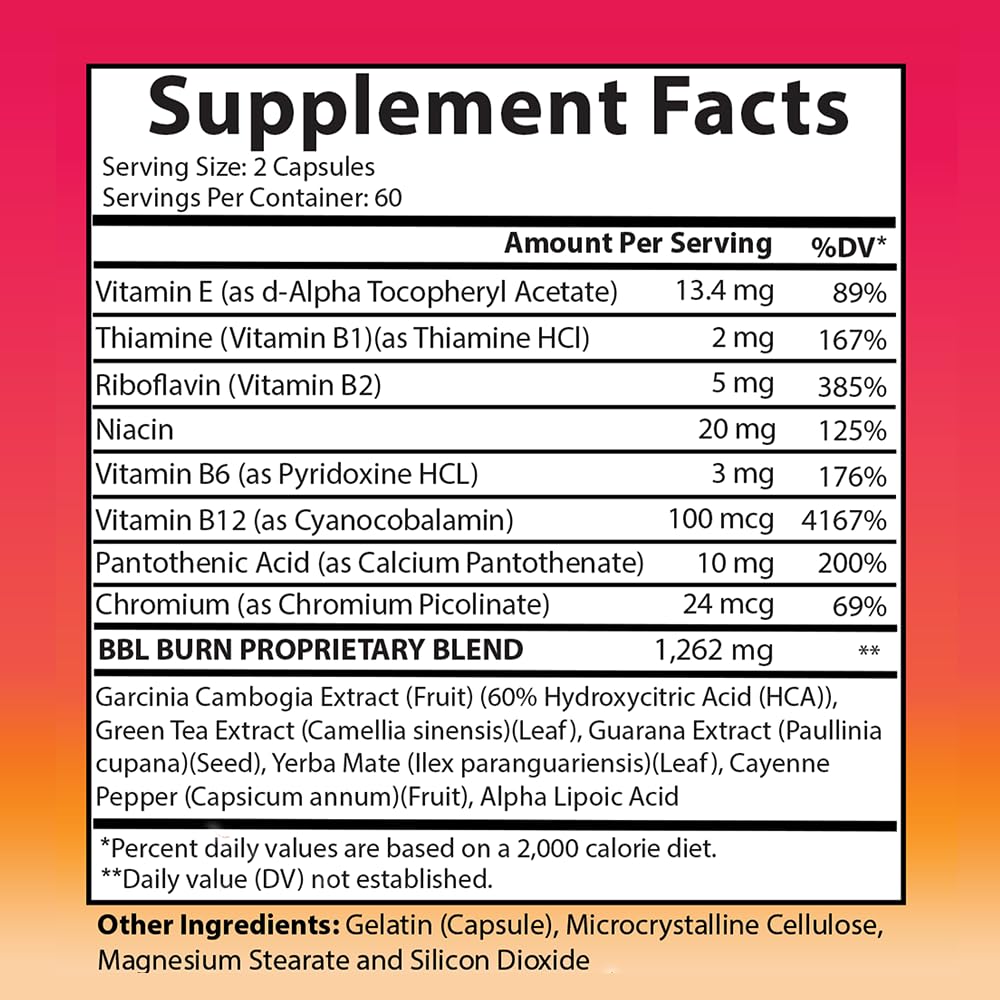 Angry Supplements Better Booty BBL Burn Thermogenic Complex - 120 Capsules - image 2