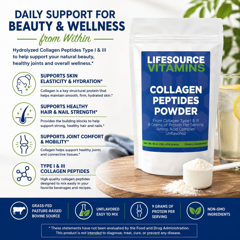 LifeSource Vitamins Collagen Peptides Powder - 45 Servings - image 2