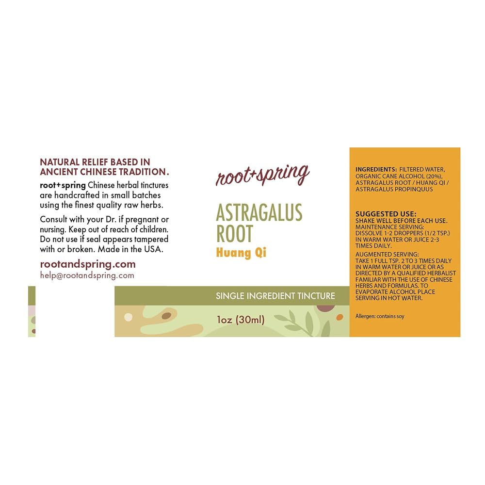root + spring Astragalus Root Huang Qi Herbal Tincture - 1 Fl Oz - image 2