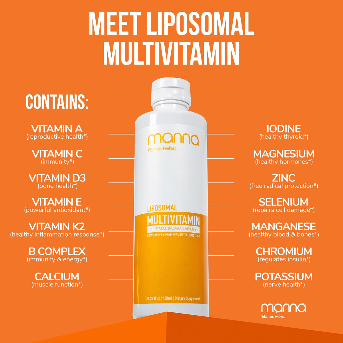 Manna Vitamins Evolved Liposomal Multivitamin - 15.22 Fl Oz - image 4