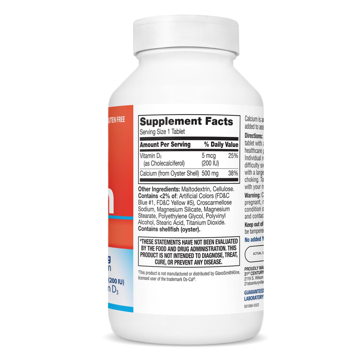 21st Century Calcium 500mg + Vitamin D3 Tablets for Bone Health - 400 Count - image 8