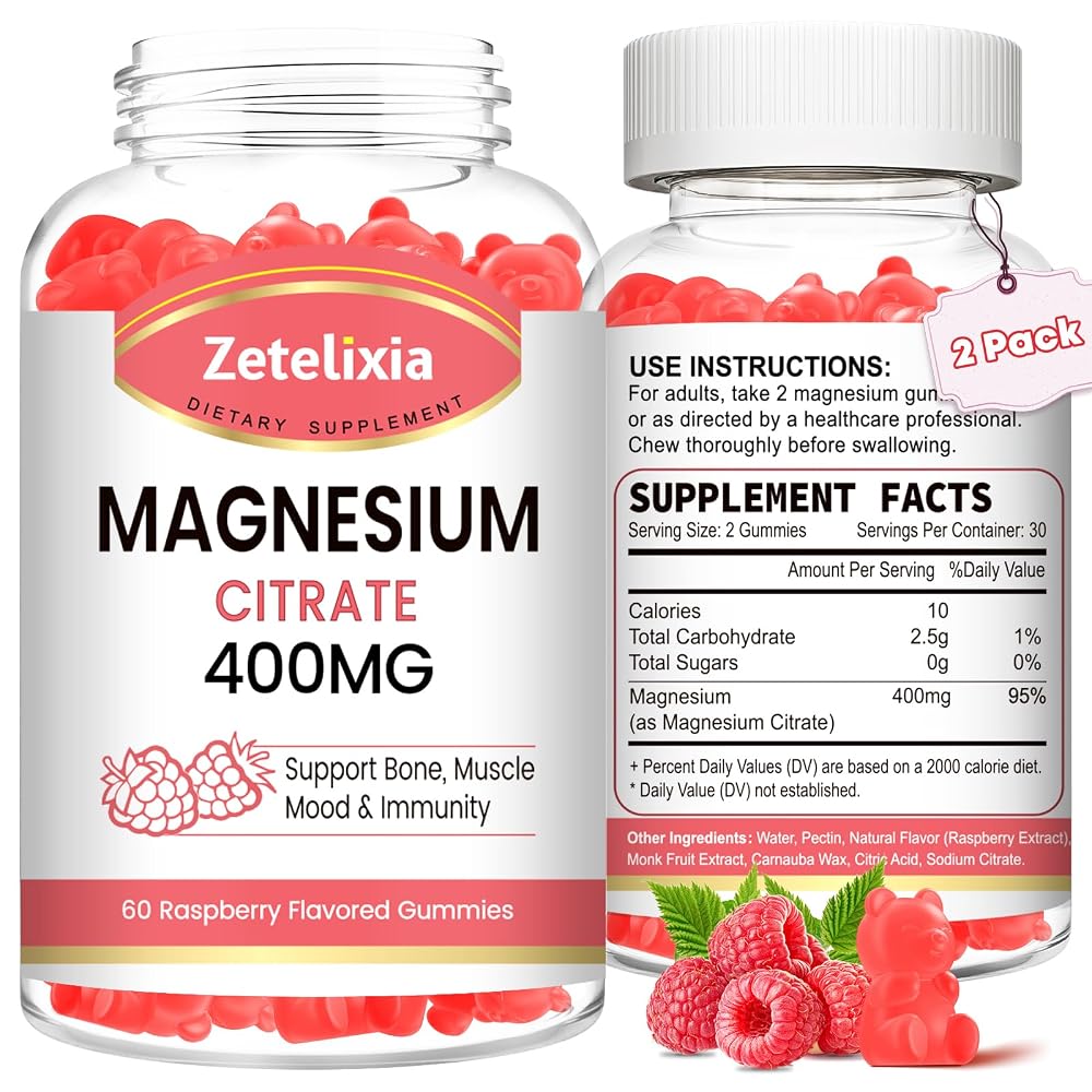 Zetelixia 200MG Magnesium Glycinate Gummies