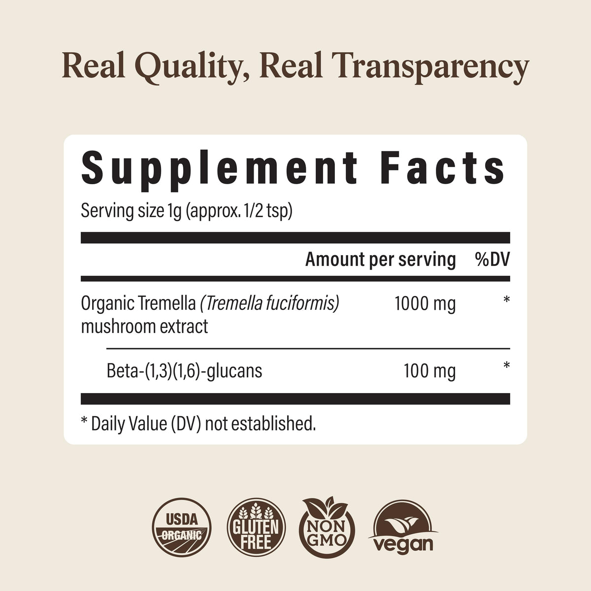 Real Mushrooms Organic Tremella Powder - 150 Servings - image 9