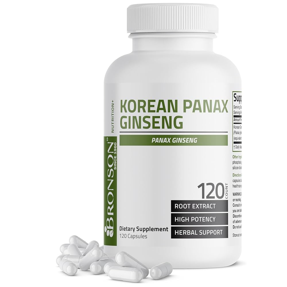 BRONSON Flavored Capsule adult Korean Panax Ginseng Supports Energy